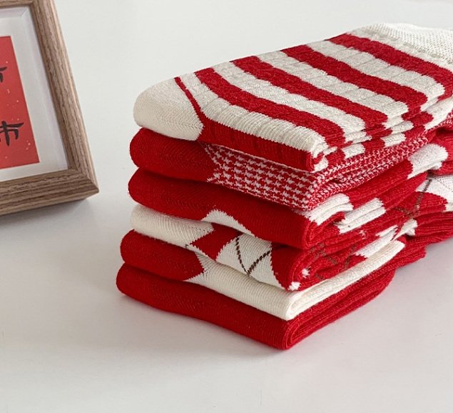 Miso - Korean Children Fashion - #fashionkids - Red Socks Set - 7