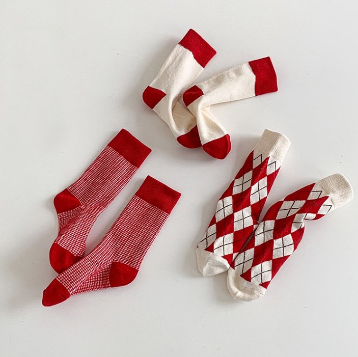 Miso - Korean Children Fashion - #kidsshorts - Red Socks Set - 8