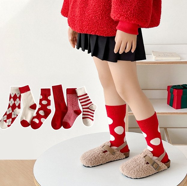 Miso - Korean Children Fashion - #prettylittlegirls - Red Socks Set