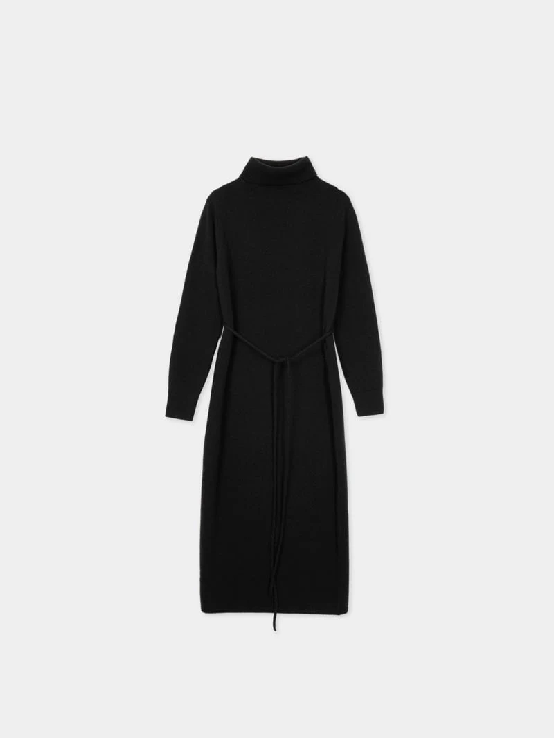 Moani - Korean Women Fashion - #womensfashion - Wool Cashmere Turtleneck Robe One-piece - 4
