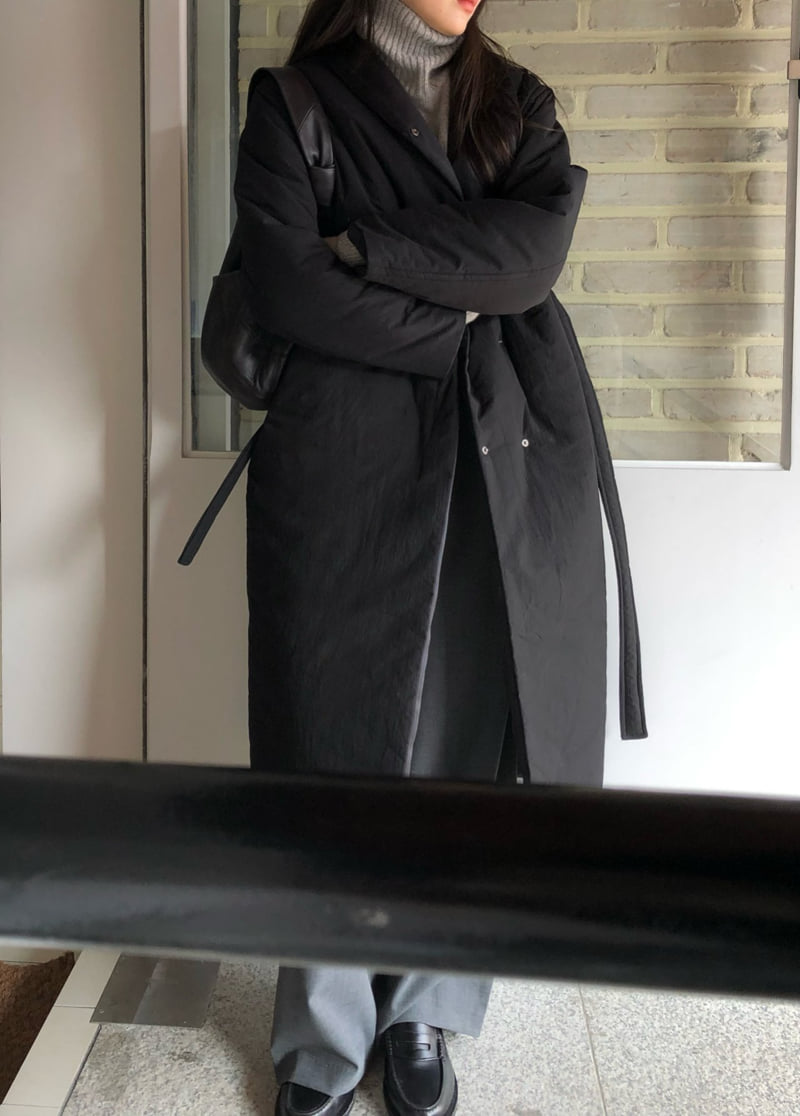 Moani - Korean Women Fashion - #momslook - Padded Robe Coat - 6