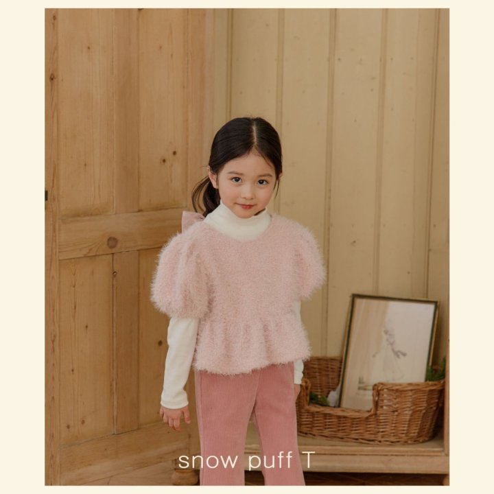 Mon Atelier - Korean Children Fashion - #Kfashion4kids - Snow Puff Tee - 8