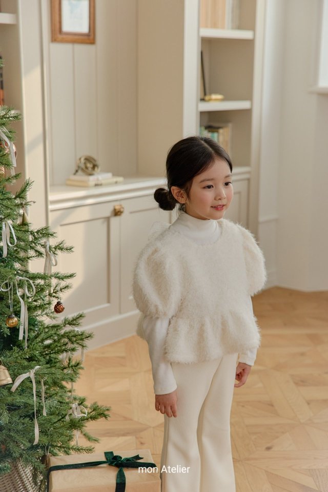 Mon Atelier - Korean Children Fashion - #kidsshorts - Snow Puff Tee - 5