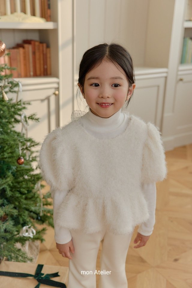 Mon Atelier - Korean Children Fashion - #kidsstore - Snow Puff Tee - 6