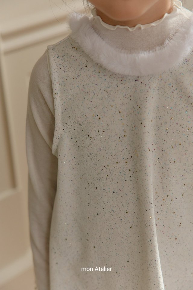 Mon Atelier - Korean Children Fashion - #littlefashionista - Noel Velvet One-piece (Cream) - 8