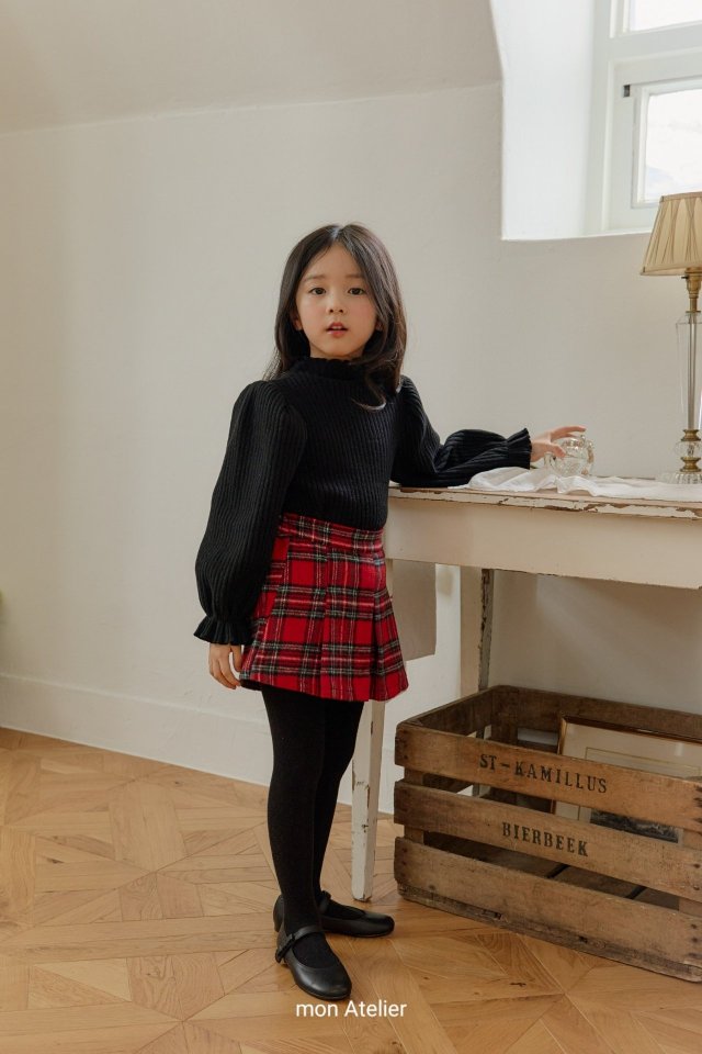 Mon Atelier - Korean Children Fashion - #minifashionista - Merry Check Pants - 3