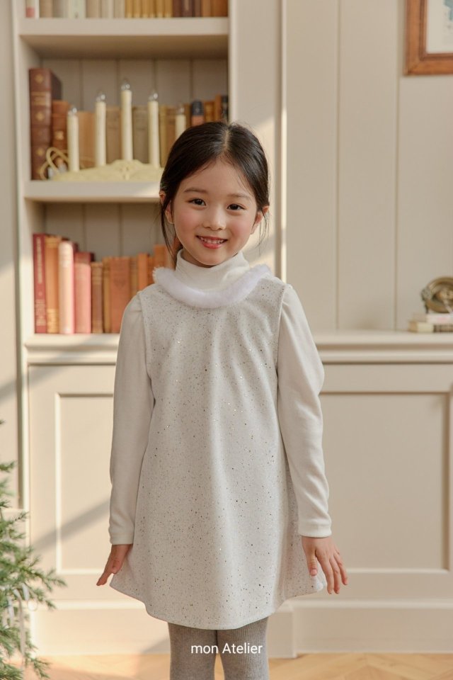 Mon Atelier - Korean Children Fashion - #prettylittlegirls - Noel Velvet One-piece (Cream) - 11