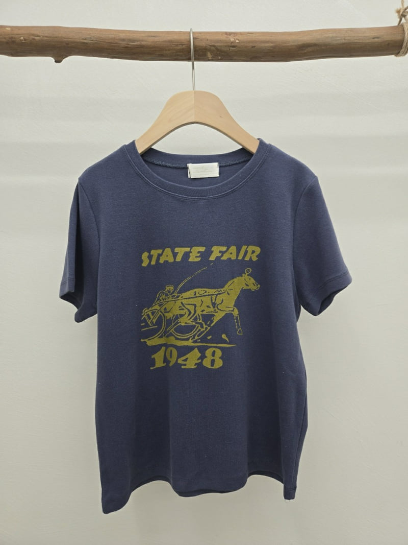 Most - Korean Women Fashion - #womensfashion - Horse Short Sleeve Tee - 2