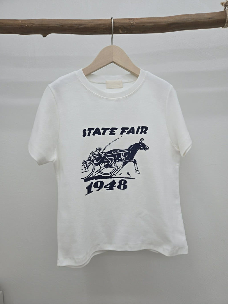 Most - Korean Women Fashion - #momslook - Horse Short Sleeve Tee - 4
