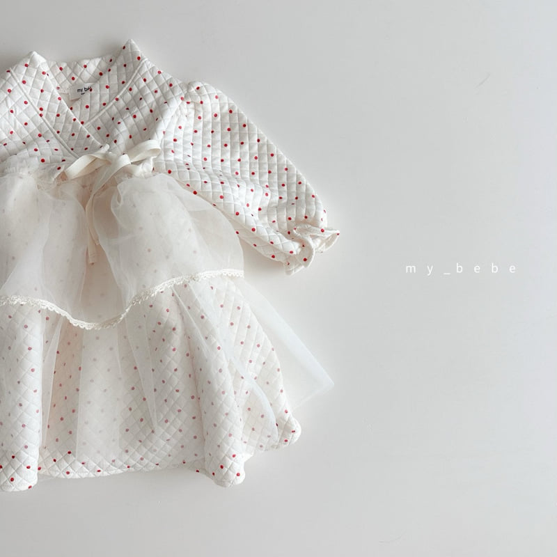 My Bebe - Korean Baby Fashion - #babyoutfit - Quilted Hanbok One-piece - 2