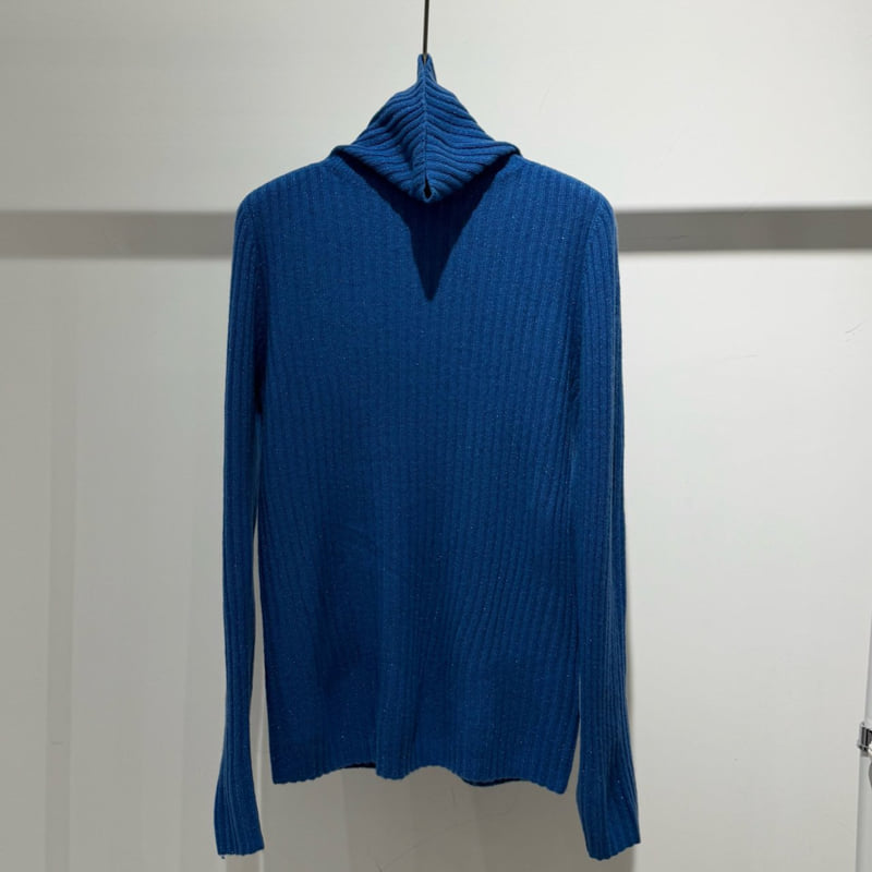 Neroli36 - Korean Women Fashion - #momslook - M Ribbed Pearl Turtleneck Tee - 2
