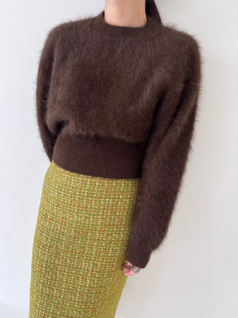 Neroli36 - Korean Women Fashion - #momslook - M Rabbit Crop Knit - 12