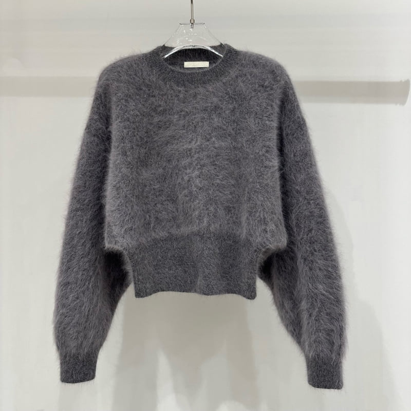 Neroli36 - Korean Women Fashion - #momslook - M Rabbit Crop Knit - 2
