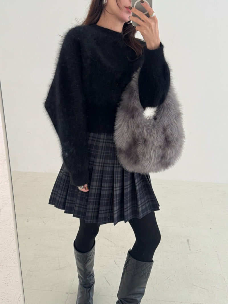 Neroli36 - Korean Women Fashion - #momslook - M Rabbit Crop Knit - 6