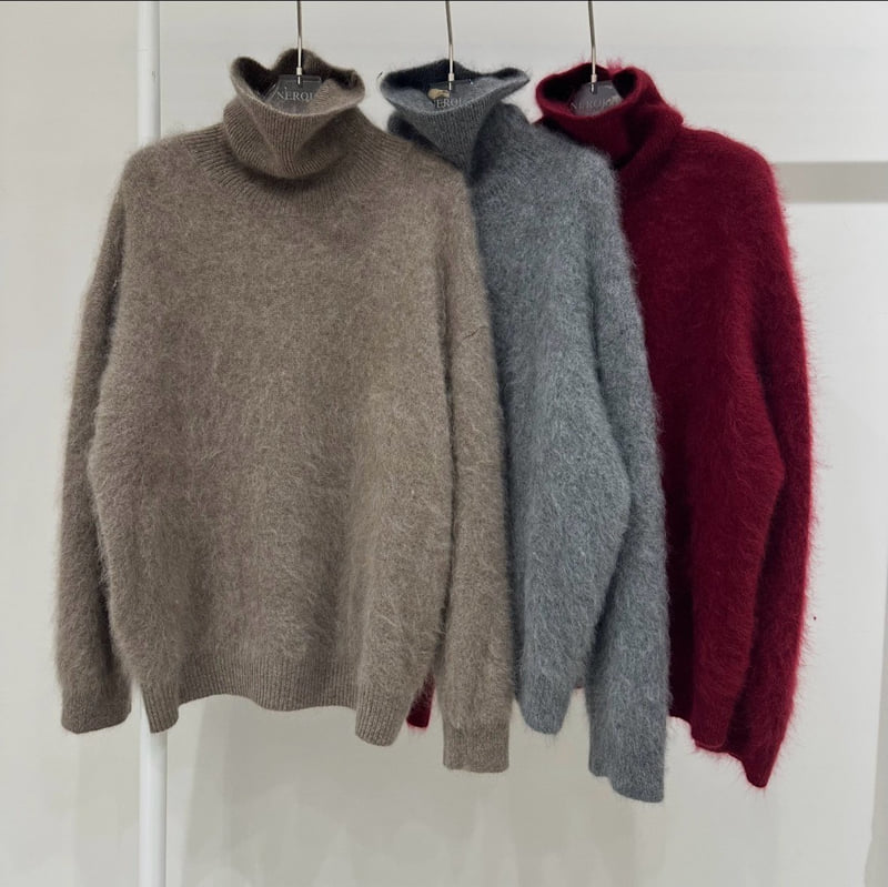 Neroli36 - Korean Women Fashion - #momslook - M Wool Box Turtleneck Knit