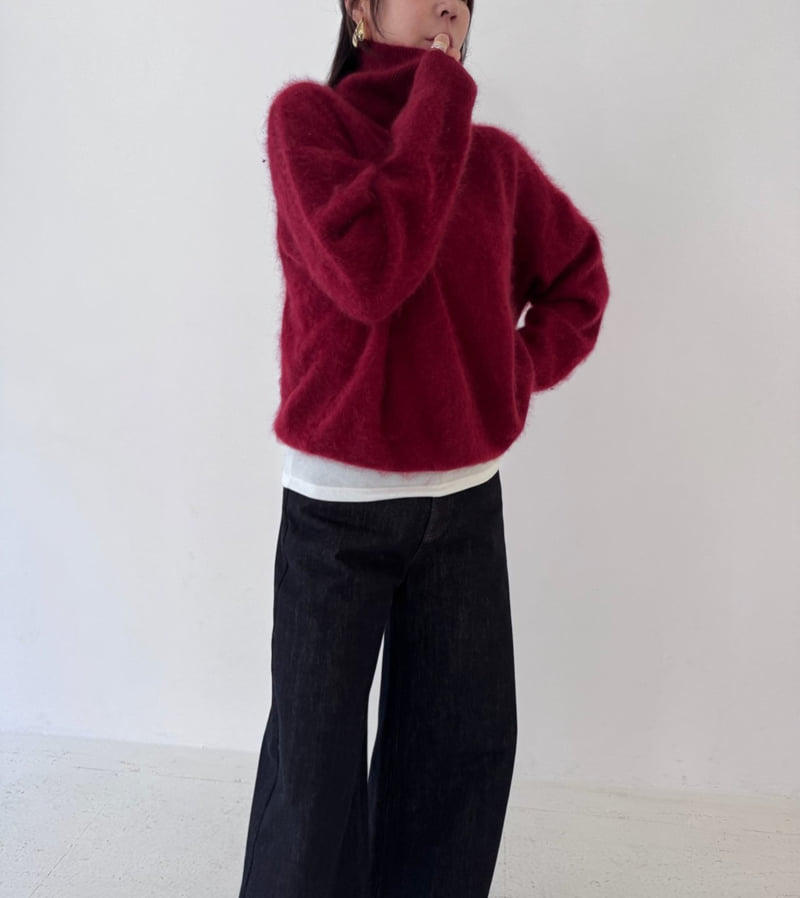 Neroli36 - Korean Women Fashion - #momslook - M Wool Box Turtleneck Knit - 5