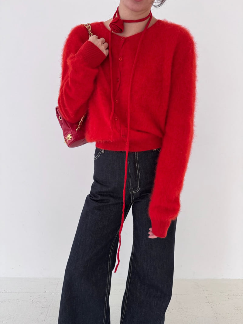 Neroli36 - Korean Women Fashion - #womensfashion - M Rose Choker Set Knit - 6