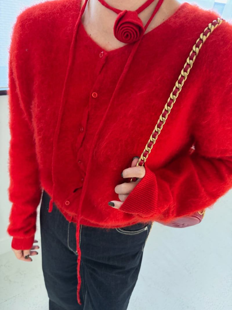 Neroli36 - Korean Women Fashion - #womensfashion - M Rose Choker Set Knit - 8