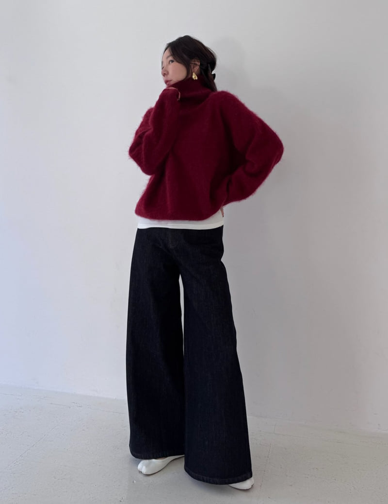 Neroli36 - Korean Women Fashion - #womensfashion - M Pocket Wide Denim Pants - 10