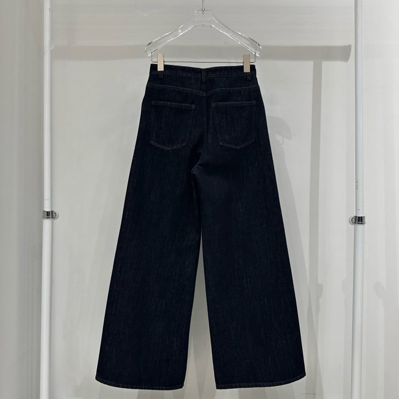 Neroli36 - Korean Women Fashion - #womensfashion - M Pocket Wide Denim Pants - 2