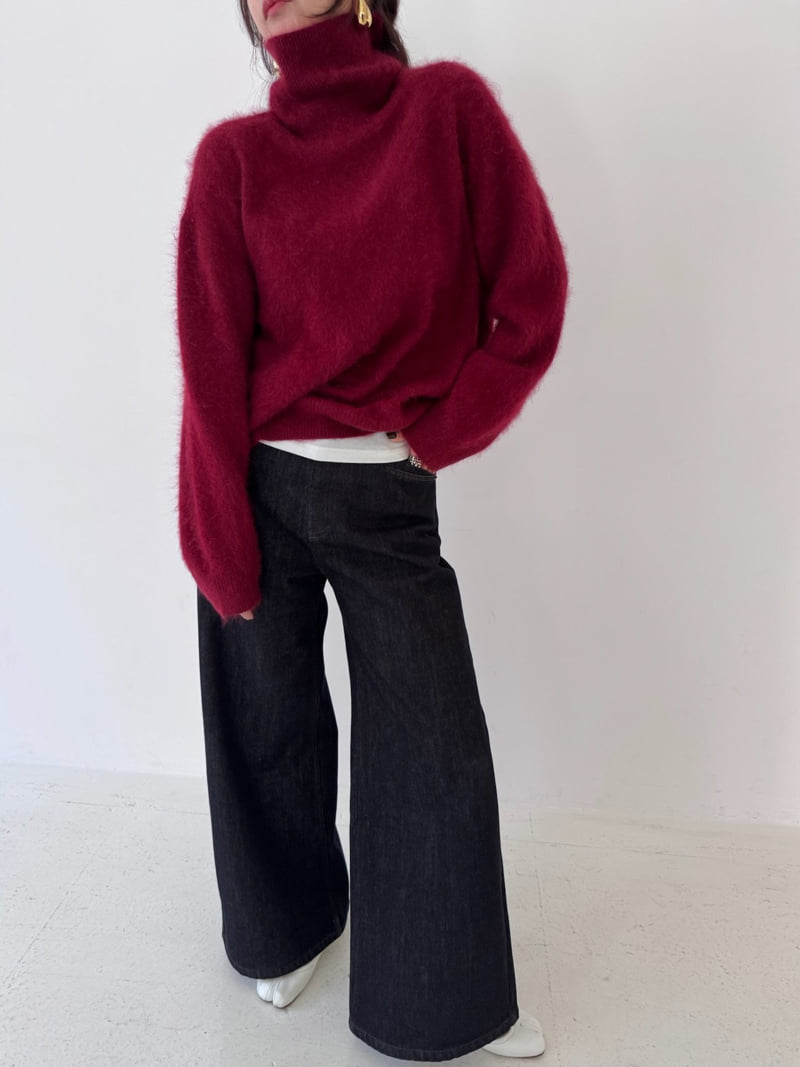 Neroli36 - Korean Women Fashion - #momslook - M Pocket Wide Denim Pants - 4