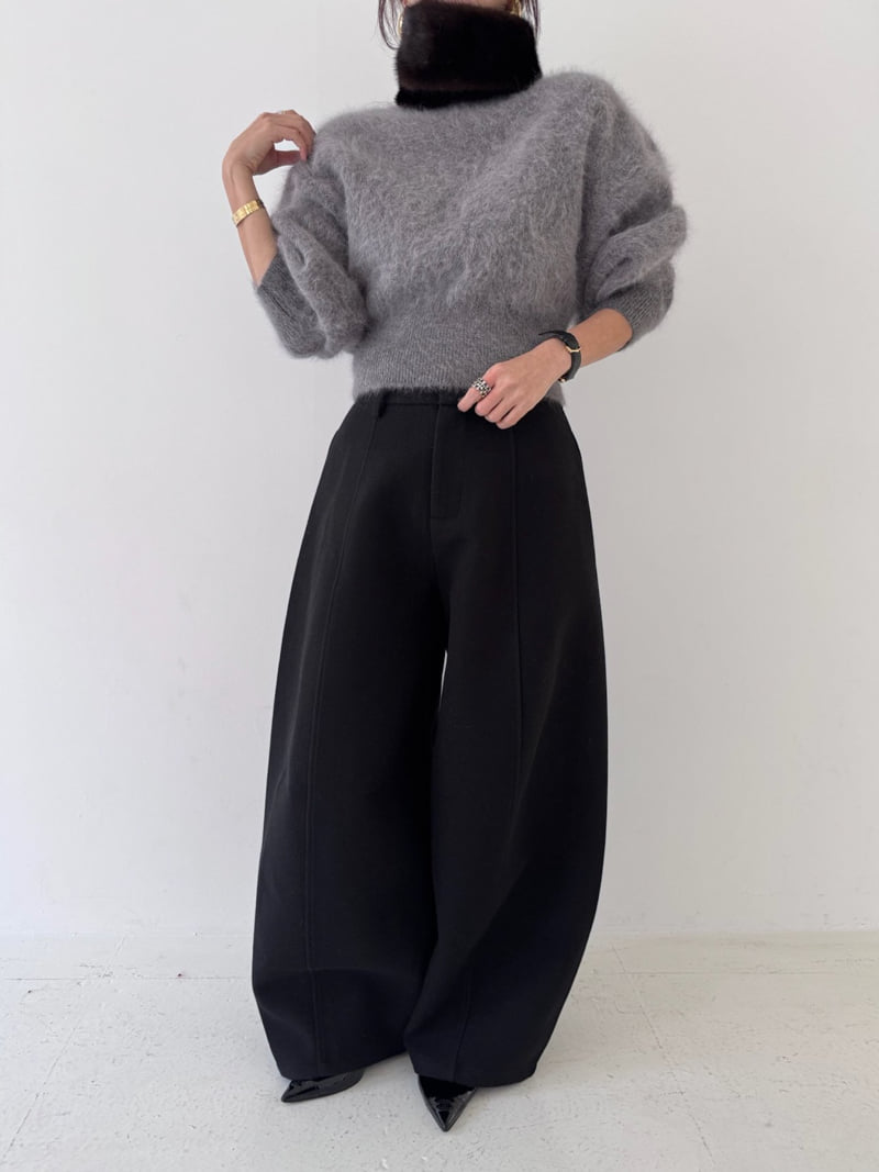 Neroli36 - Korean Women Fashion - #womensfashion - M Wool Curved Pants - 7