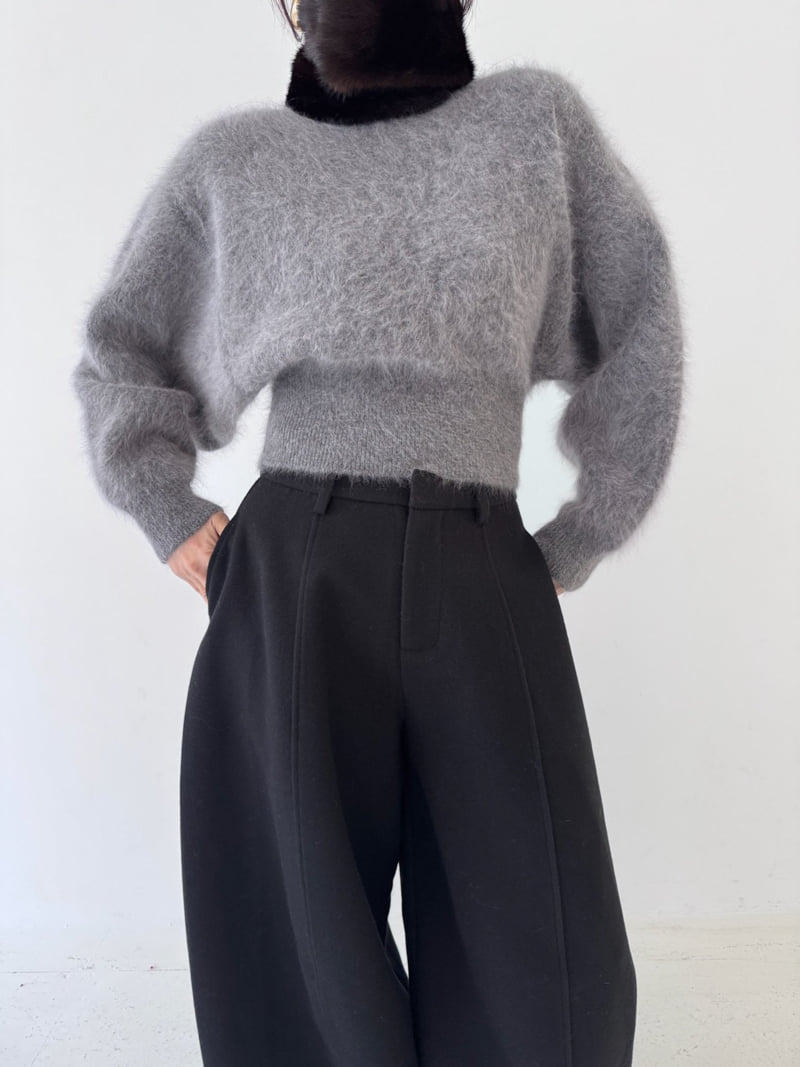 Neroli36 - Korean Women Fashion - #womensfashion - M Wool Curved Pants - 9