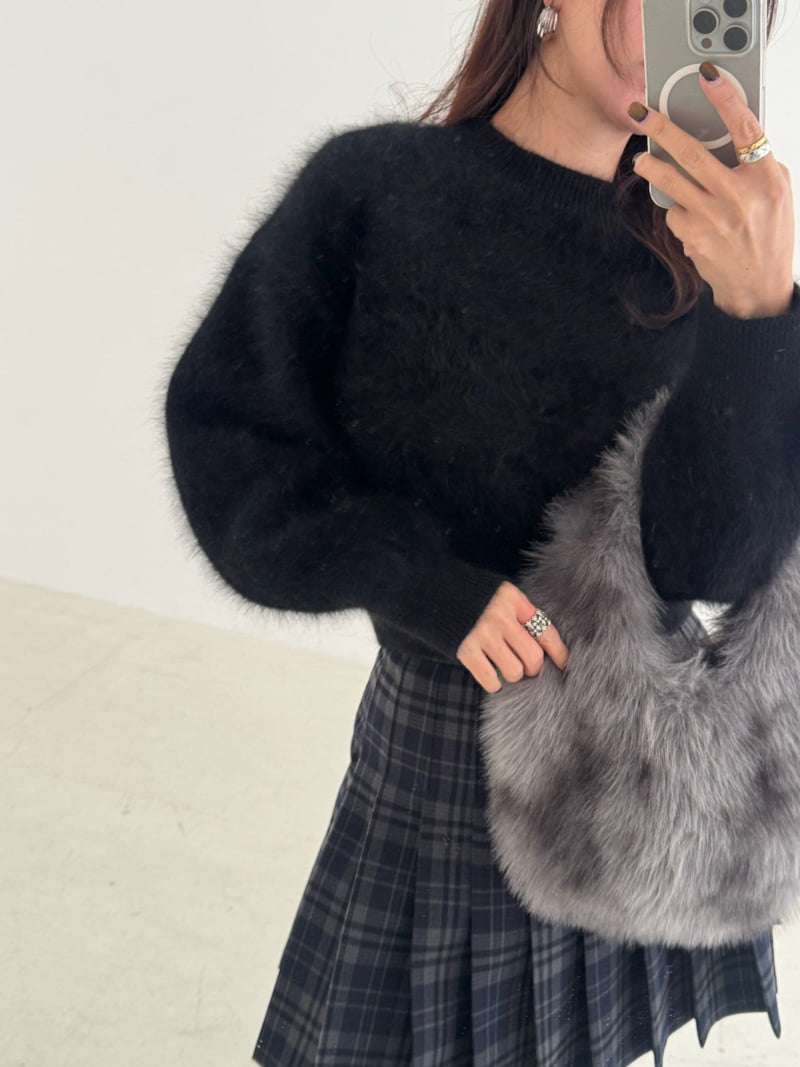 Neroli36 - Korean Women Fashion - #womensfashion - M Rabbit Crop Knit - 7
