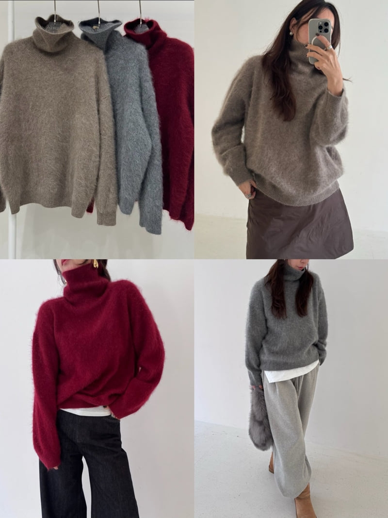Neroli36 - Korean Women Fashion - #momslook - M Wool Box Turtleneck Knit - 4