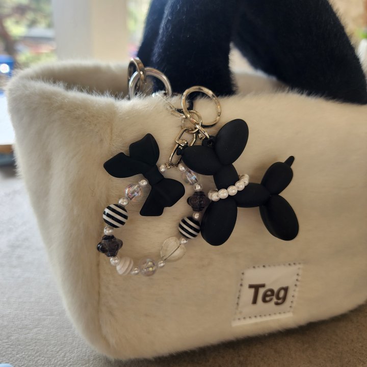 Newerly - Korean Women Fashion - #momslook - Pearl Poodle Keyring - 5