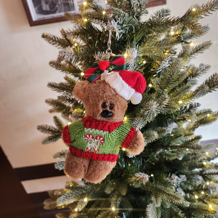 Newerly - Korean Women Fashion - #pursuepretty - Christmas Crooked Bear Keyring