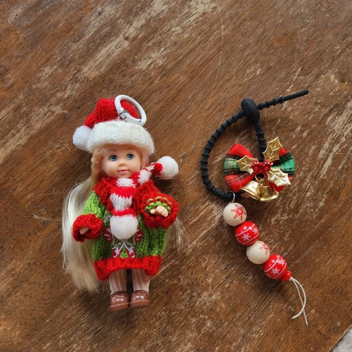 Newerly - Korean Women Fashion - #pursuepretty - Christmas Baby Doll Keyring - 4