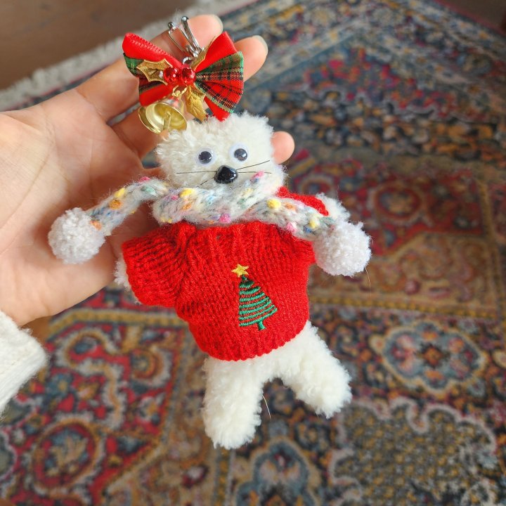 Newerly - Korean Women Fashion - #vintageinspired - Christmas Bearded Cat Keyring - 2