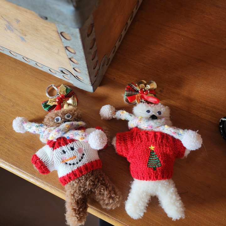 Newerly - Korean Women Fashion - #vintagekidsstyle - Christmas Bearded Cat Keyring - 3