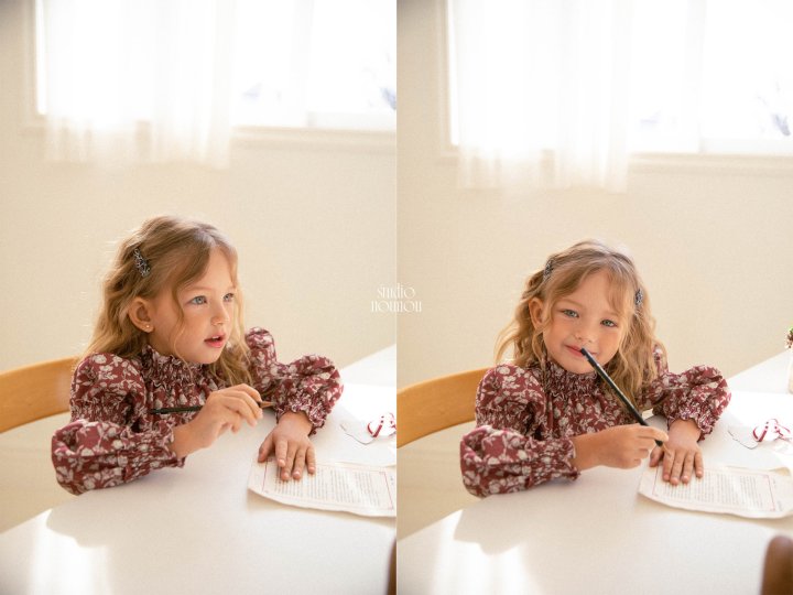 Nounou - Korean Children Fashion - #childofig - Rose Puff Sleeve Blouse - 5