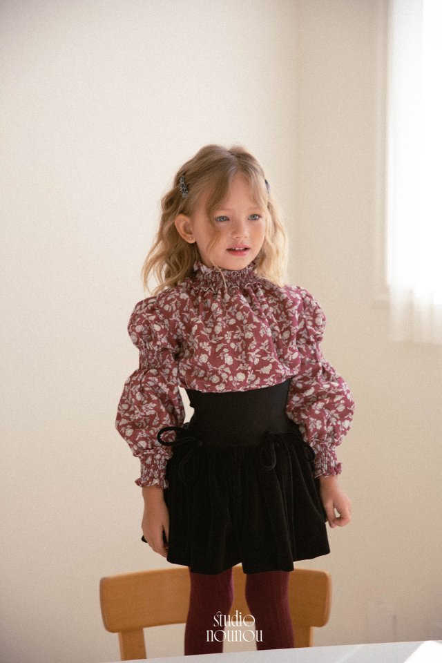 Nounou - Korean Children Fashion - #childofig - Rose Puff Sleeve Blouse - 6
