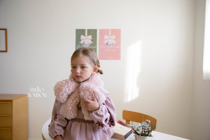 Nounou - Korean Children Fashion - #childofig - Teddy Soft Muffler - 5