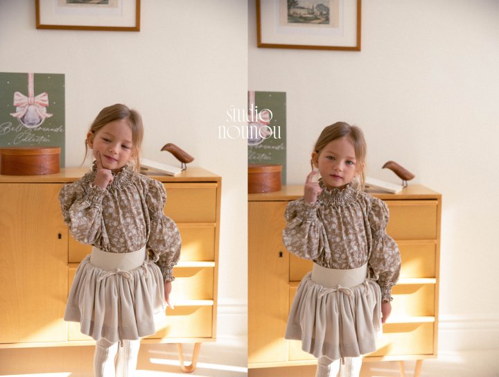 Nounou - Korean Children Fashion - #designkidswear - Rose Puff Sleeve Blouse - 8