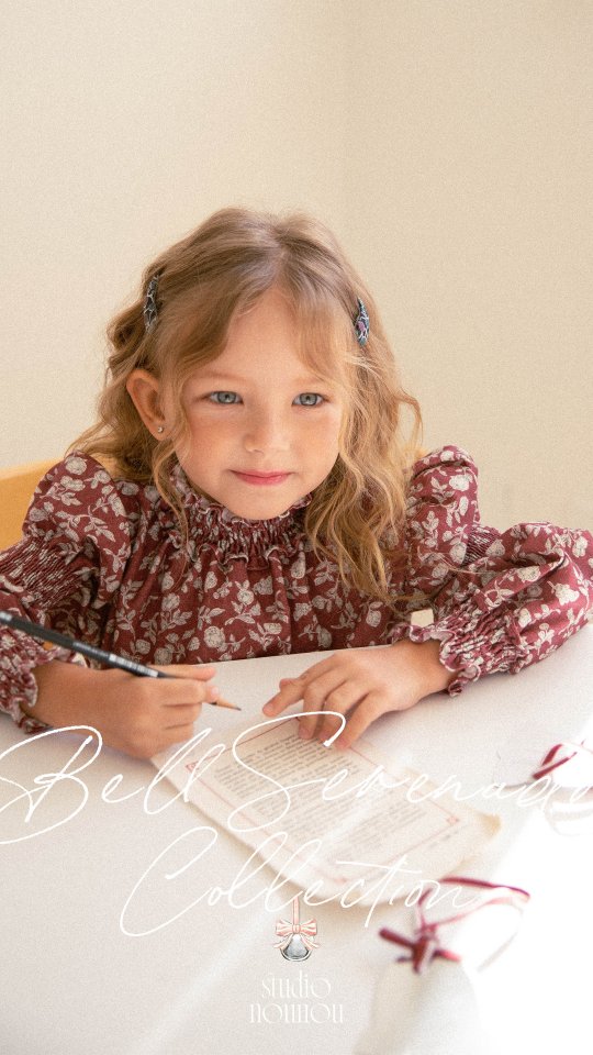 Nounou - Korean Children Fashion - #magicofchildhood - Rose Puff Sleeve Blouse - 2