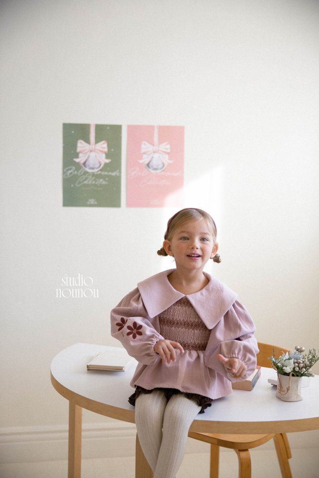 Nounou - Korean Children Fashion - #minifashionista - Embroidered Pippi Blouse - 2