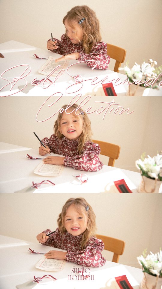 Nounou - Korean Children Fashion - #minifashionista - Rose Puff Sleeve Blouse - 3