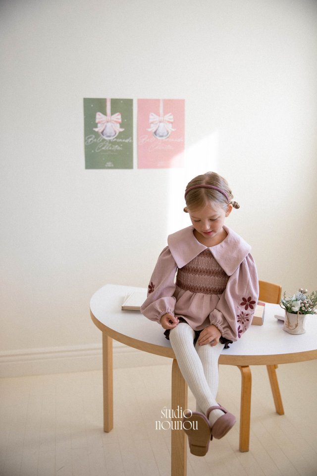 Nounou - Korean Children Fashion - #prettylittlegirls - Embroidered Pippi Blouse - 4