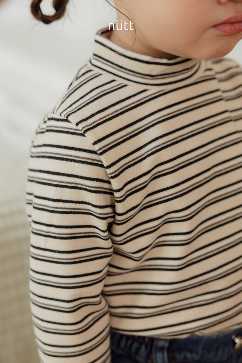 Nutt - Korean Baby Fashion - #babyboutique - Monshell Half Turtleneck Tee (Stripe) - 8