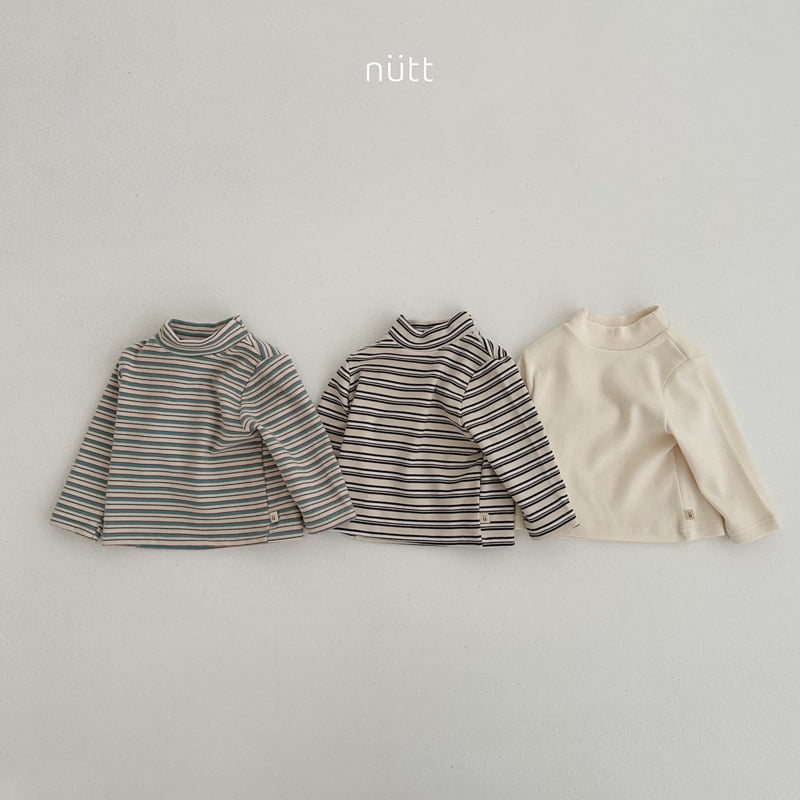 Nutt - Korean Baby Fashion - #babyfashion - Monshell Half Turtleneck Tee (Stripe) - 11