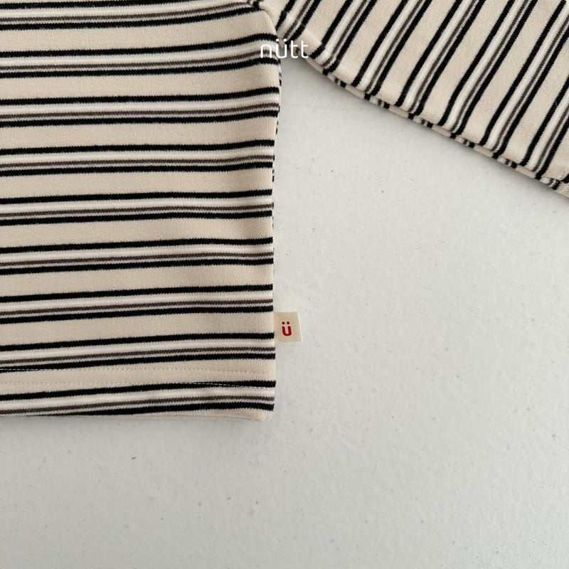 Nutt - Korean Baby Fashion - #babyfever - Monshell Half Turtleneck Tee (Stripe) - 12