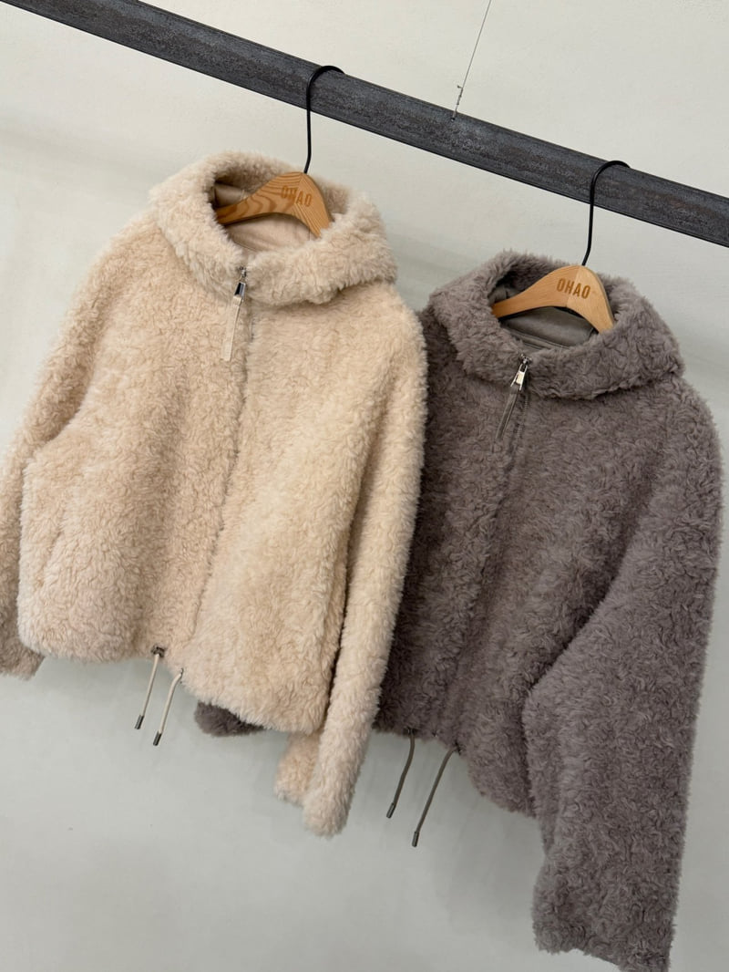 Ohao - Korean Women Fashion - #momslook - Overfit Shearling Jacket - 2
