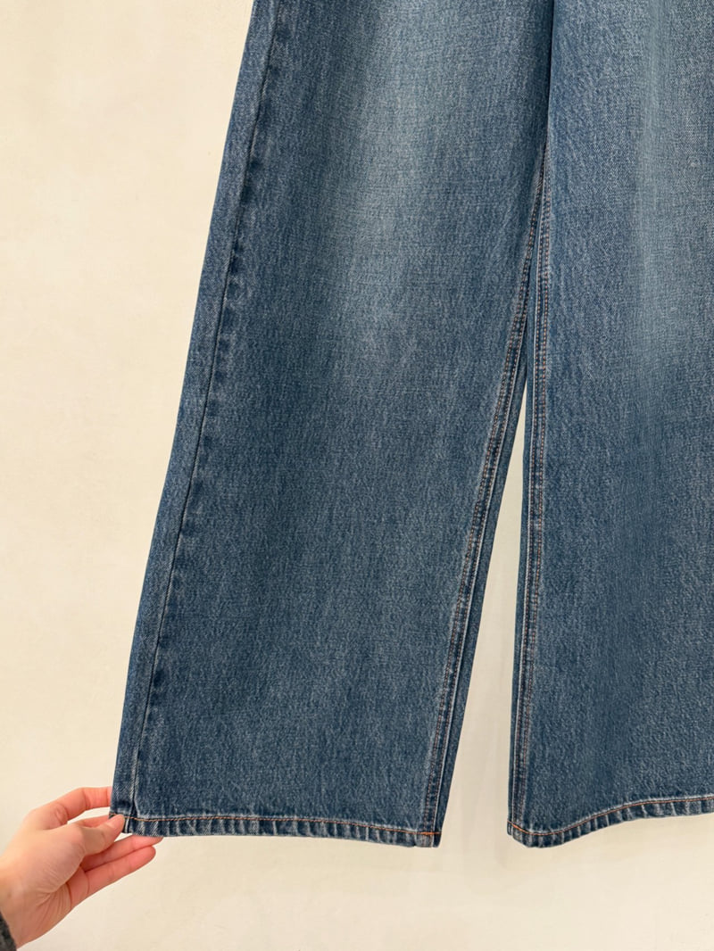 Ohao - Korean Women Fashion - #momslook - Kolrabi Denim Pants - 3