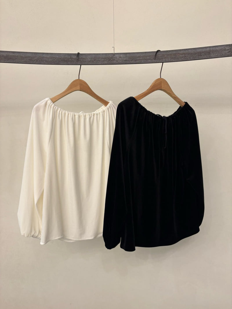 Ohao - Korean Women Fashion - #womensfashion - Velvet Blouse - 3