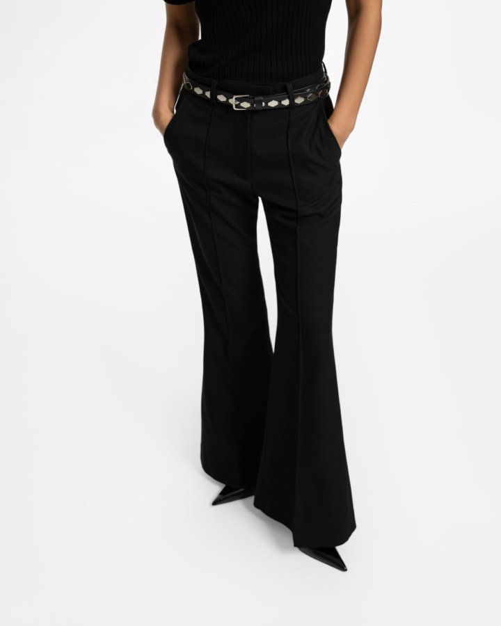 Paper Moon - Korean Women Fashion - #momslook - Front Crease Pintuck Flare Pants - 2