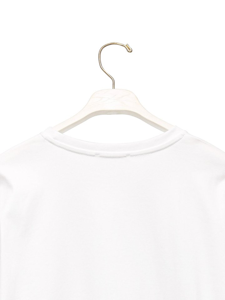 Paper Moon - Korean Women Fashion - #momslook - Premium Cotton Roll-Up Tee - 11